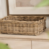 Bibury Rattan Basket with Cut Out Handles