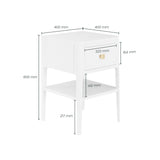 Ariana Bedside Table | White