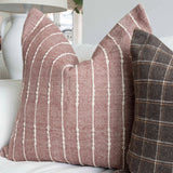 Plum Striped Cushion | Complete with Feather Inner
