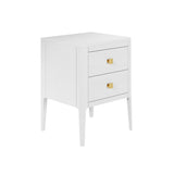 Ariana Bedside Table | White | Two Drawer