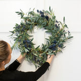 Frosted Leaves & Berries Wreath