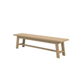 Studio CTH Hamptons Farmhouse Pale Wood Bench | 4 Seater