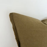 Frayed Edge Olive Green Cushion