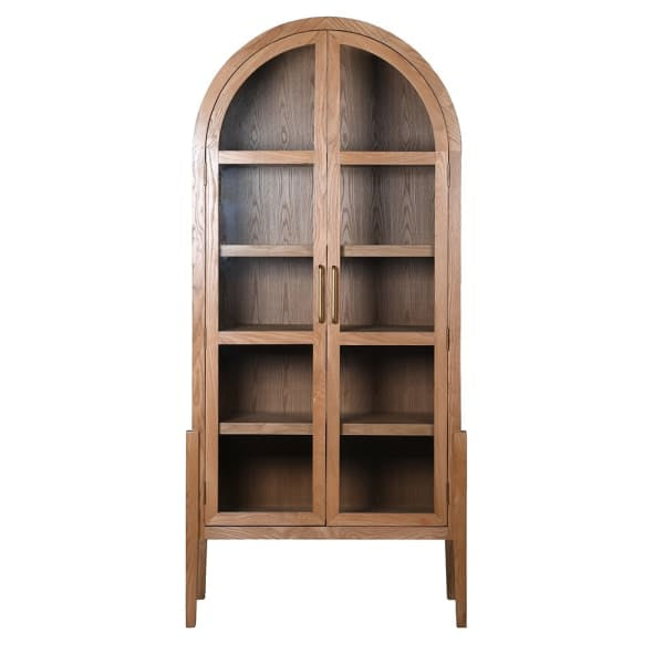 Arched cabinet made from elm wood