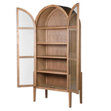 Arched cabinet made from elm wood