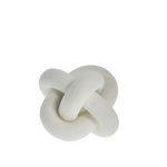 A refined and distinctive decorative white knot crafted from white polyresin.