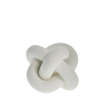 A refined and distinctive decorative white knot crafted from white polyresin.