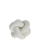 A refined and distinctive decorative white knot crafted from white polyresin.