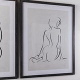 Set of Two Sketched Female Prints