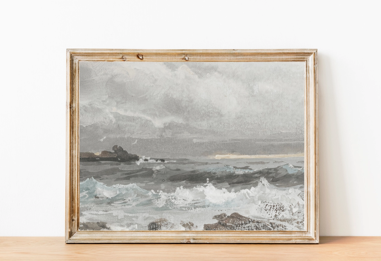 Print of coastal landscape