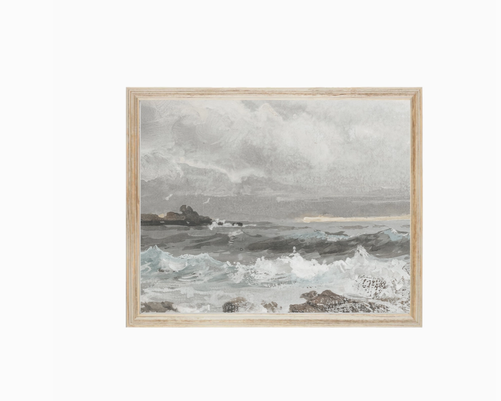 Print of coastal landscape