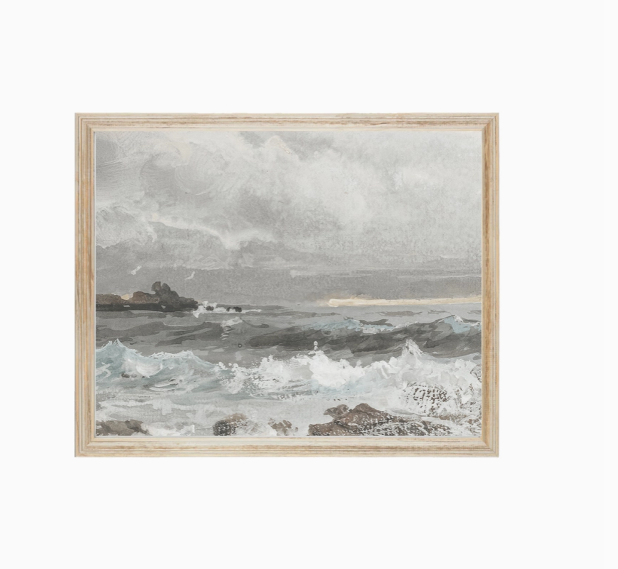 Print of coastal landscape