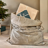 Cotton Velvet Christmas Sack | Light Grey