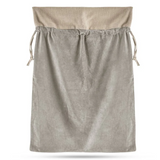 Cotton Velvet Christmas Sack | Light Grey