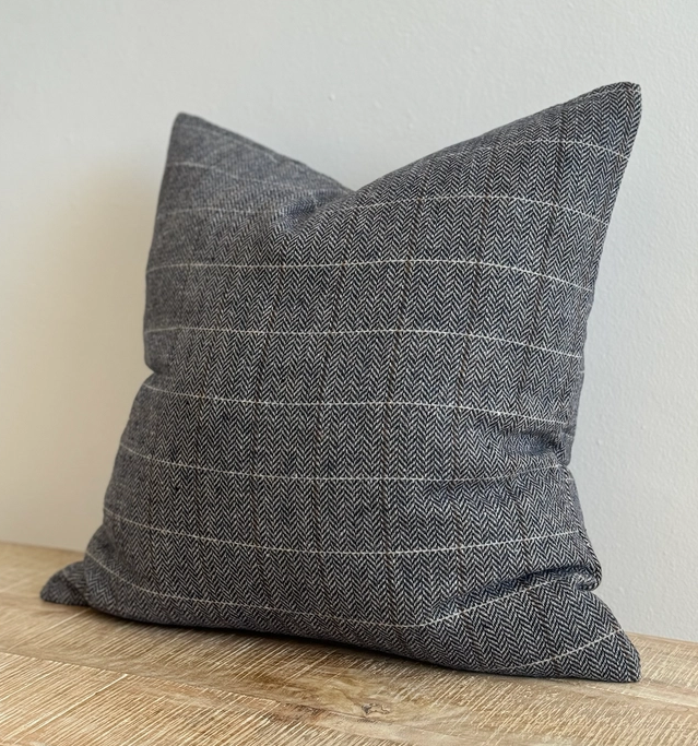 A gorgeous tweed cushion in Navy Blue.