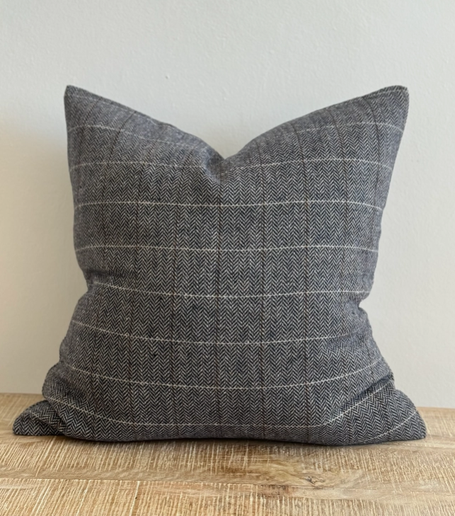 A gorgeous tweed cushion in Navy Blue.