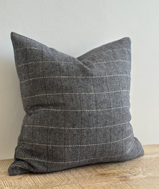 A gorgeous tweed cushion in Navy Blue.