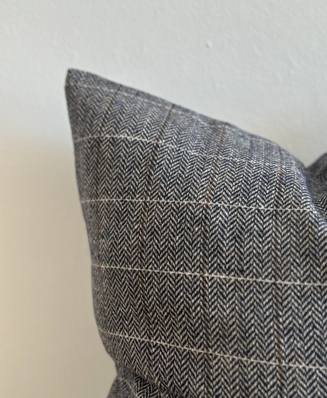 A gorgeous tweed cushion in Navy Blue.