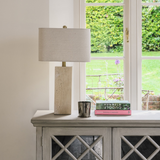 Bristol Squared Stoned Table Lamp With Shade