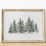 Evergreen Forest Vintage Art Print