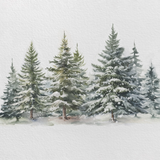 Evergreen Forest Vintage Art Print