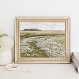 Flower Fields Vintage Art Print