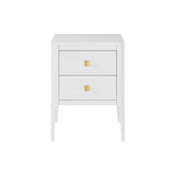 Ariana Bedside Table | White | Two Drawer