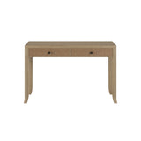 Evelyn Aged Oak Console with Rattan Detail