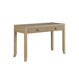 Evelyn Aged Oak Console with Rattan Detail